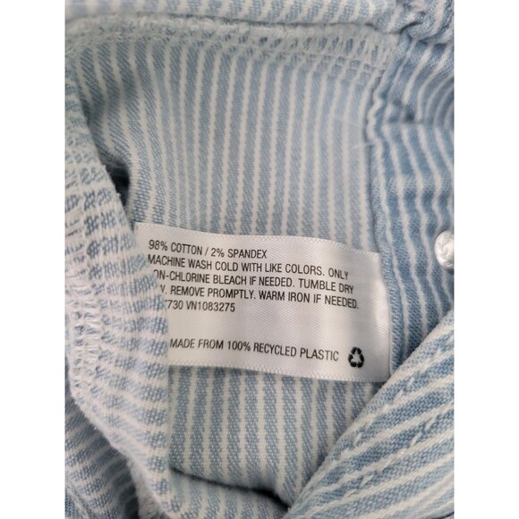 universal thread Women's Bip Overalls Striped Ligh Blue Size 00 - Picture 8 of 10